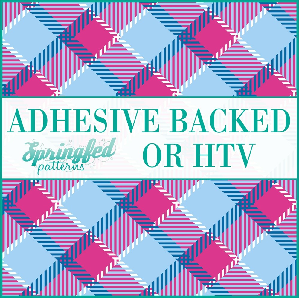 PRINCESS PLAID Pattern #8 Adhesive Vinyl or HTV Heat Transfer Vinyl Tartan Print