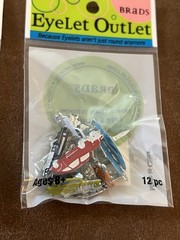 Eyelet Outlet Brads Lot of NEW 6 packs Card Making Scrapbooking Cats Hats Shoes