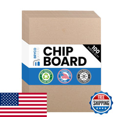 Bryco Goods Chipboard Sheets 8.5 X 11 – 100 Sheets Of 22-Point Kraft Board For