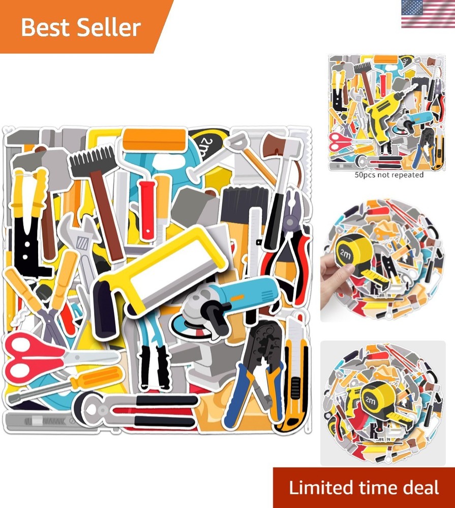 Fun & Colorful Waterproof Tool Stickers – 50 Unique Vinyl Decals for Everyone