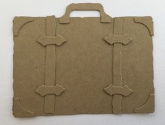 {3} VALISE SUITCASE – Travel Luggage – Vintage Chipboard Die Cuts 4 1/8″ x 6″