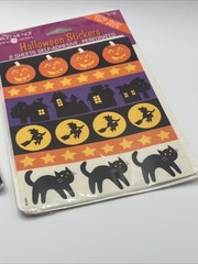 SEALED Vintage Halloween Stickers 4 Sheets Forget Me Not American Greetings (2)