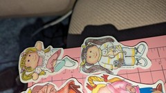 Vintage Stickers Lot Blue Box Flower Kids 80s Cabbage Patch Kid Knockoff? Lot 12