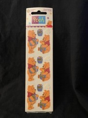 1996 1998 Sandylion Pooh Stickers: Choice of 6 stickers. Sealed New old stock