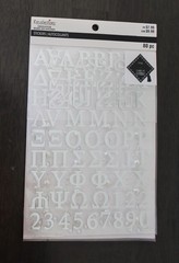 New Recollections Scrapbooking Stickers Greek Letters pearl rhinestone Graduatio