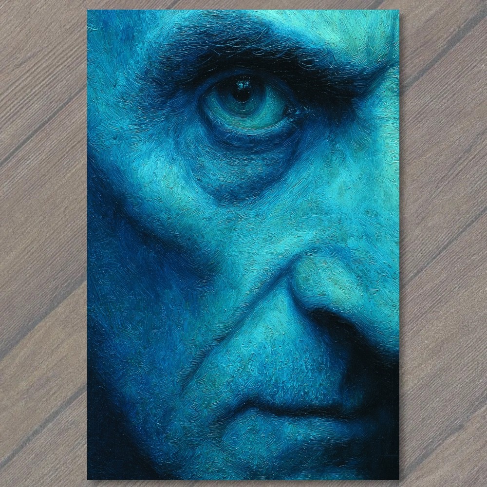 STICKER Blue Vampire Closeup Eye Dark Gothic Horror Portrait
