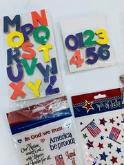 Scrapbooking Letters Numbers Stickers Die Cuts Photo Book Craft LOT
