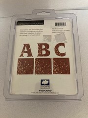 Fiscars – Cloud 9 – Chipboard Monograms – Holly Days Collection -Star Pattern –