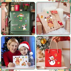 24 Sheets DIY Christmas Stickers Stocking Stuffers Games Activity Party Favors