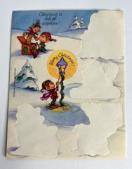 Vintage Christmas Stickers Lot Hallmark & American Greetings Santa Elves USA 80s