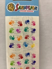 Sandylion Handprint Mini Multicolor Stickers Mylar PMY334