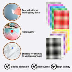 3/8″ Small Colored Dot Stickers 1650 PCS Round Circle Stickers Tiny 10 Colors…