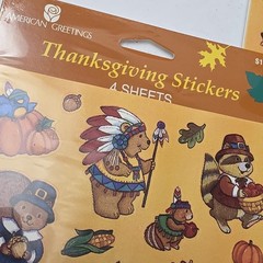 6 Packs American Greetings Thanksgiving Stickers 4 Sheets per pack