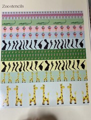 Vintage Scrapbook Stickers & Stencils Book 400 stickers Zoo Birthday