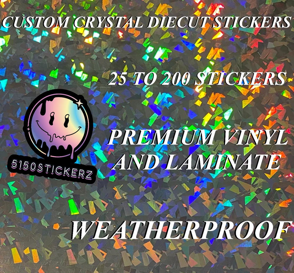 [Custom Crystal Holographic Vinyl Stickers / Die Cut Stickers / Logo Stickers]