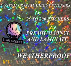 [Custom Crystal Holographic Vinyl Stickers / Die Cut Stickers / Logo Stickers]