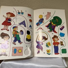 Barney Sticker Fun 1993 Golden UNUSED , Vintage Sticker Book**read