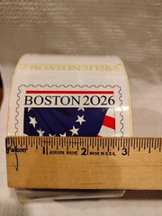 Roll of 100 Stickers World EXPO Exhibition Boston 2026 – 3×4 inch / 76 x 101 mm