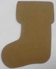 (4) LARGE STOCKINGS – Christmas Chipboard Die Cuts – 3 3/8″ x 4 1/2 inch