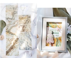 Flowers Marble Background Stickers Journal Planner Scrapbook Crafts Wall Collage