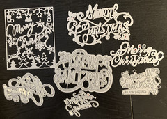 LRG Lot Metal Die Cuts Crafts Card Making Scrapbook Christmas Snowflakes Sayings