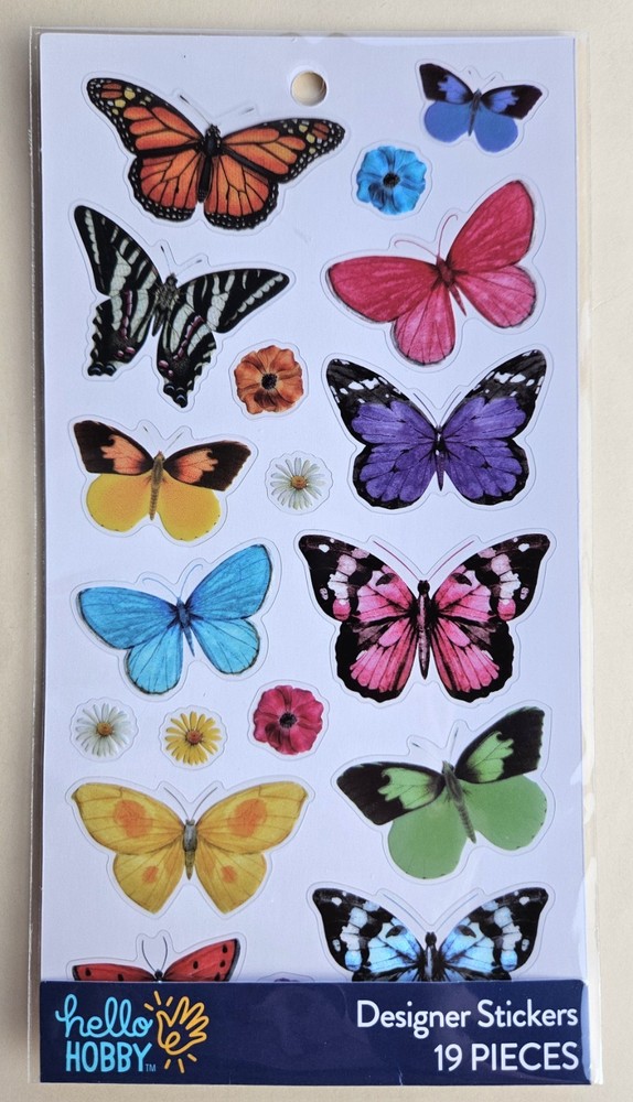Butterflies, Flat Stickers / Hello Hobby