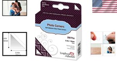 Archival Safe 250-Piece Clear Photo Corners for Memorable Displays & Projects