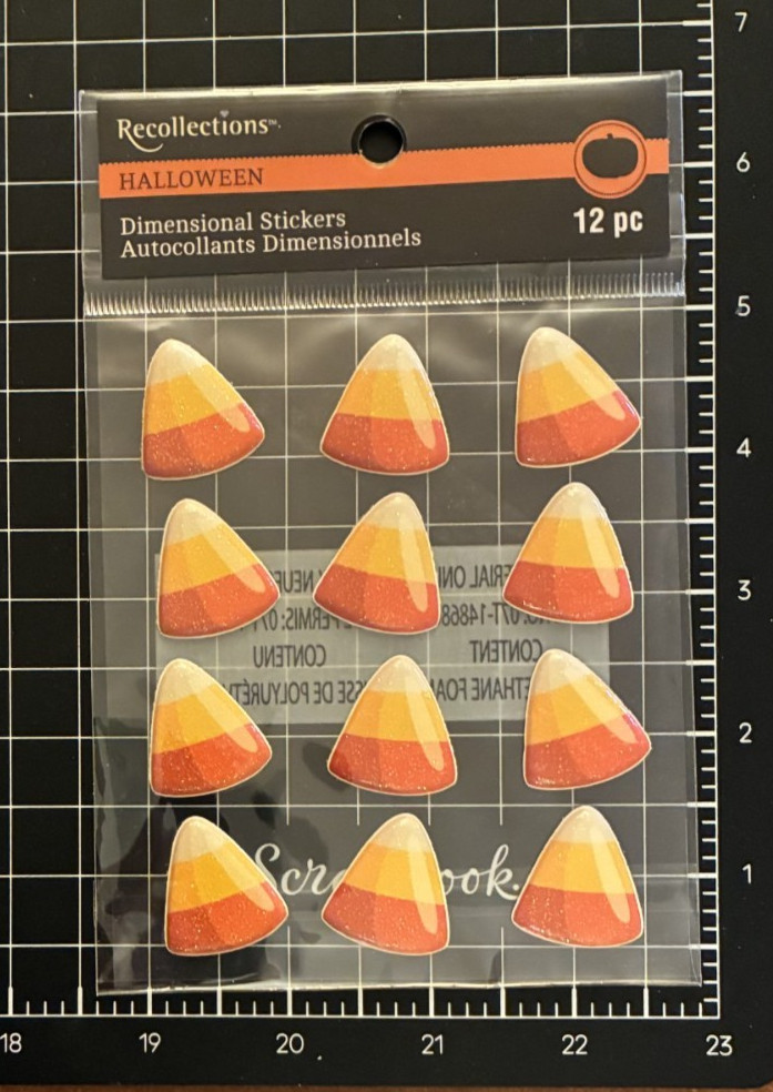 Recollections HALLOWEEN Stickers Holograph Skeleton, Candy Corn, Wax Seal, Skull