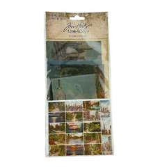 Tim Holtz Idea-ology Vellum Scenes Scrapbooking Transparent Postcards 18 Pieces
