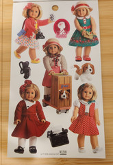 Kit Kitredge American Girl Sticker Sheet Scrapbook Craft Stickers Single Sheet