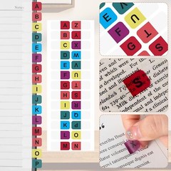 OIIKI 728PCS Colorful Alphabet Tabs, a to Z 26 Letters Alphabet Stickers, Alphab