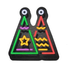 Neon Party Hats Sticker Retro Glow Aesthetic Vinyl Decal Celebration 80s Fun