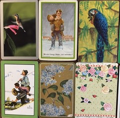 Single Swap Playing Cards LOT of 28 GREEN Themed Many Vintage