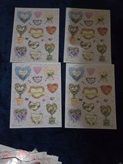 Vintage Hallmark Sticker Lot 80s 90s Ballerina Birdhouse Celestial Floral Hearts