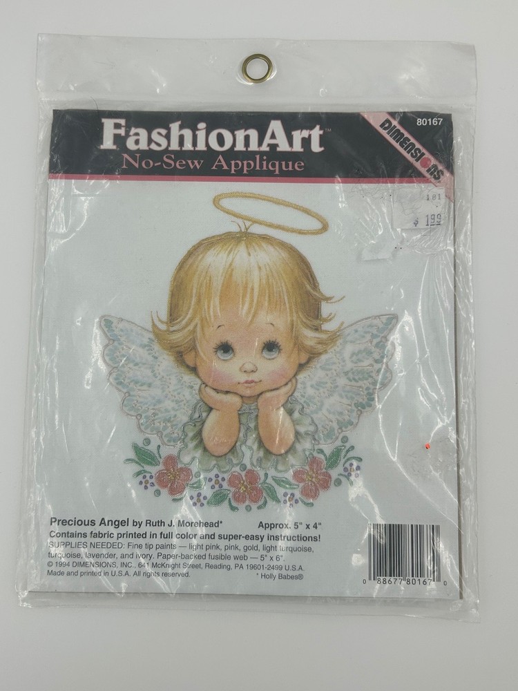 Dimensions FashionArt No-Sew Applique Precious Angel 5×4 Inches