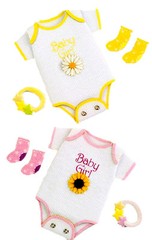Little B Baby Girl Onsies Dimensional Stickers 8 pieces Scrapbook Paper Crafts