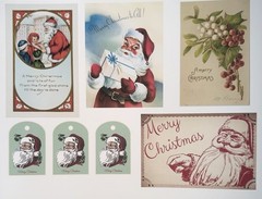 Christmas Junk Journal Ephemera Embellishments Pages Scrapbooking Antique 20+pgs