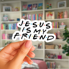 Jesus Is My Friend Sticker, Cute Christian Sticker, Faith Based Vinyl Decal