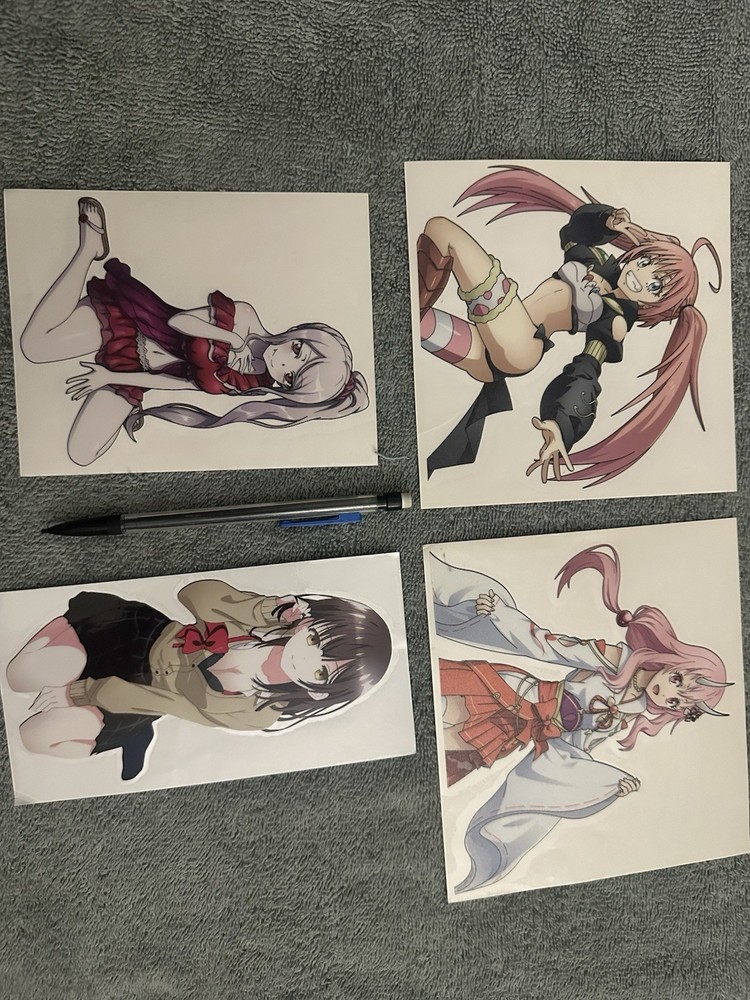 Anime Stick Lot Premium Die Cut Stickers Lot Of 4