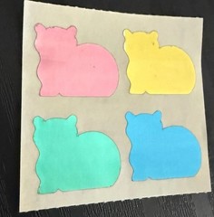 Vintage 1984 Stickers Mylar Foil Cat Kittens Small World Greetings NOS