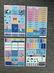simply gilded Whale Watching Sea Life Planner Deluxe Sticker kit & Deco Set