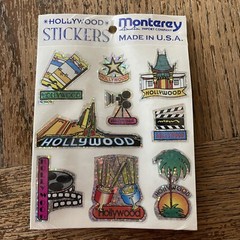 VINTAGE Holographic Stickers Hollywood Made In The USA Original Packaging