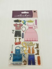 Sticko Dimensional Stickers Kids Dress up-Costume Party Princess Pirate Nurse-DR