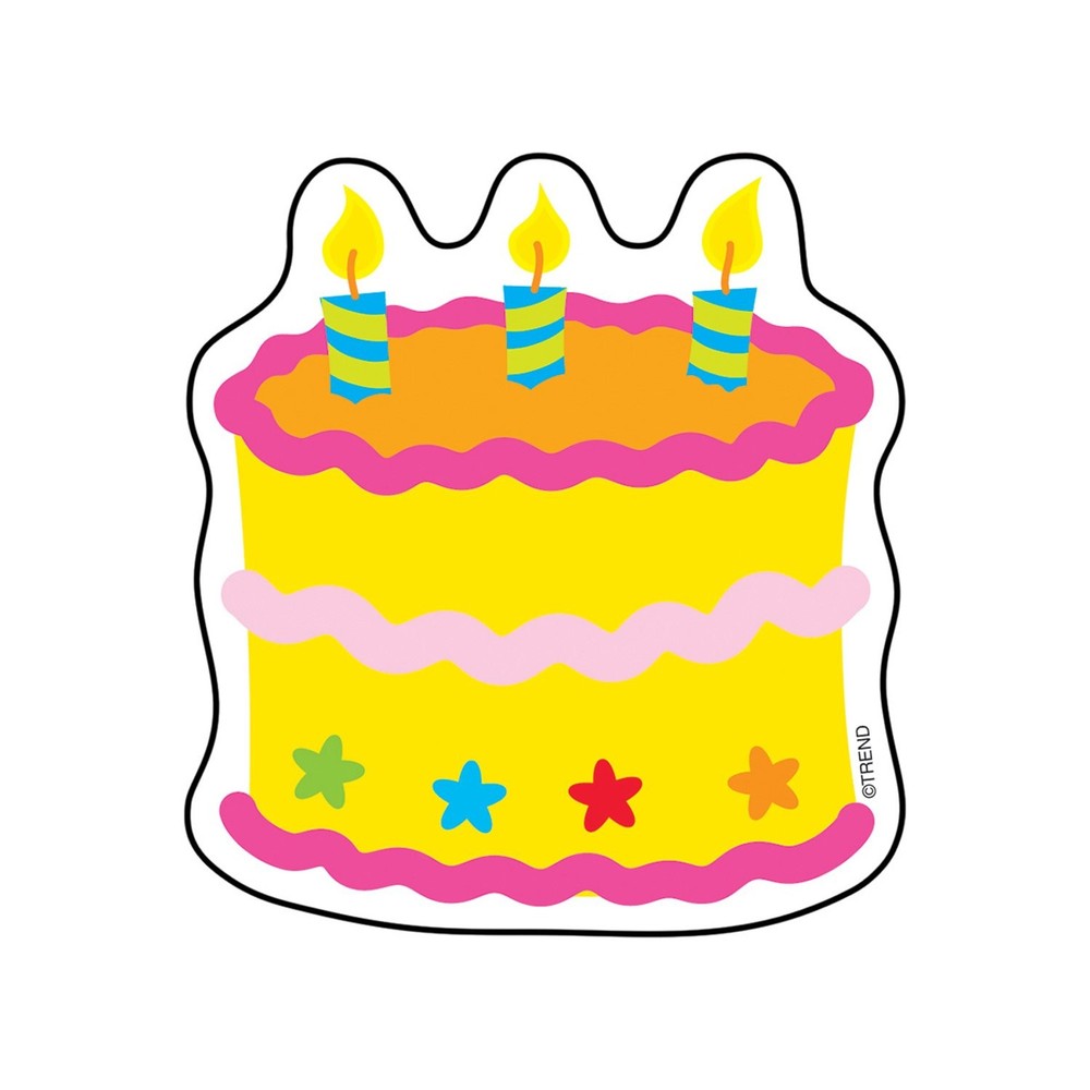 36 Count TREND Birthday Cake Mini Accents 3 Inch Paper Cutouts Classroom Decor