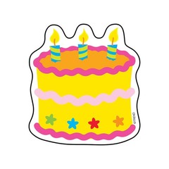 36 Count TREND Birthday Cake Mini Accents 3 Inch Paper Cutouts Classroom Decor