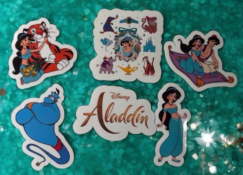 Sticker Pack | Aladdin | Jasmine | Genie | Clear