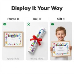 30 PCS Handprints Design Kindergarten Diplomas Preschool Graduation Accessory