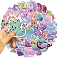 ZOLAREIN 50 Pcs Sky Cat Stickers