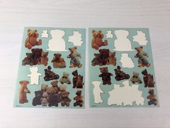 Vintage AGC Teddy Bear Stickers – Two Sheets – Multiple Stickers Missing