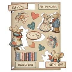 Stamperia Wooden Shapes A5 – Family, KLSP192